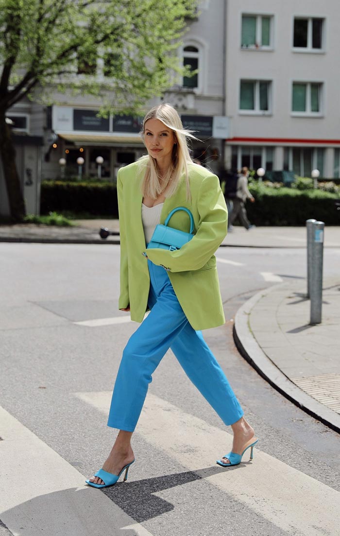 Leonie Hanne wearing mules